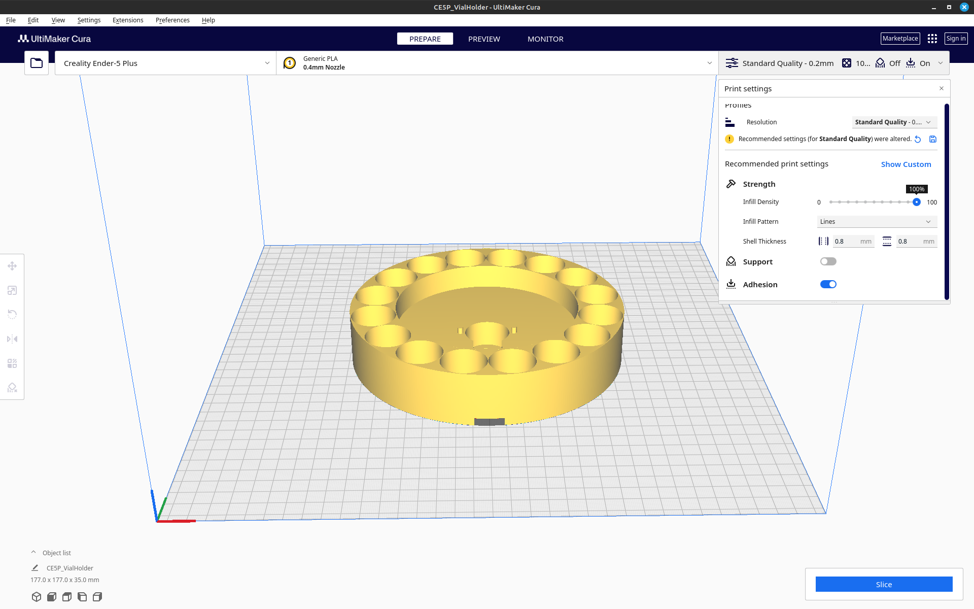 Cura pivot arm