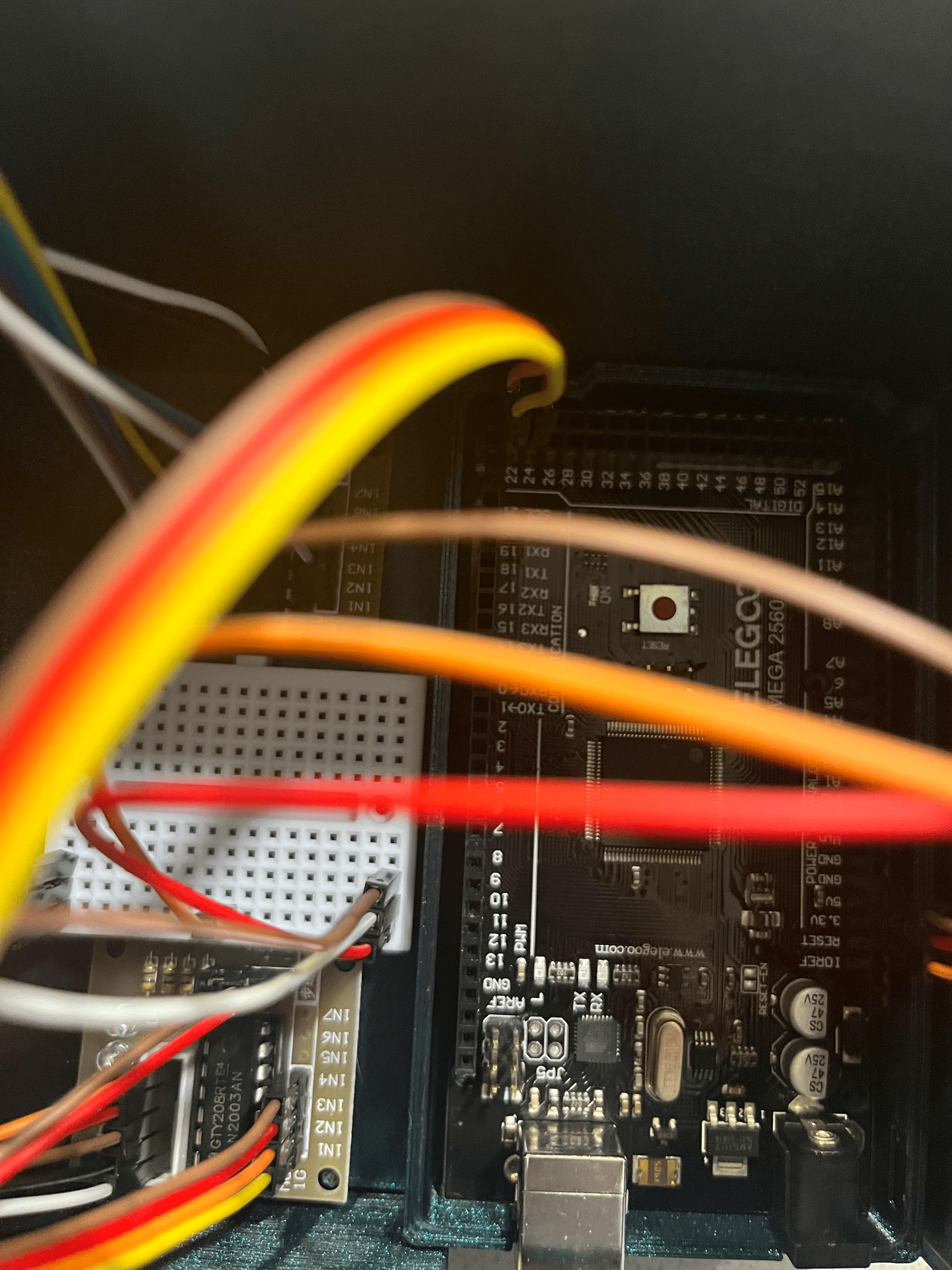 Vial rotator driver input to microcontroller pins